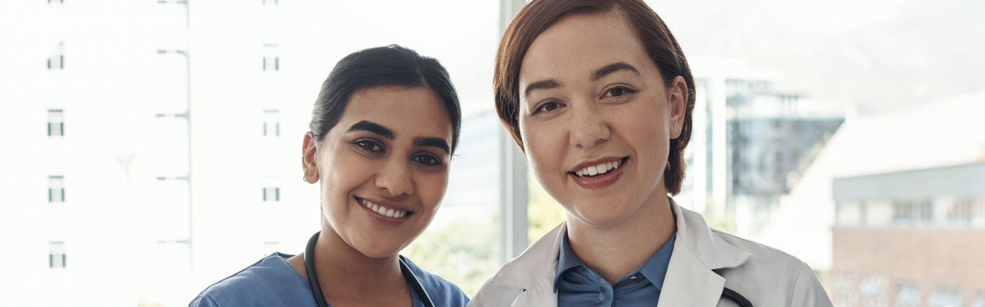 two women smiling